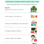 Proper And Common Nouns Printable Worksheets For Grade 1 Kidpid