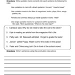 Quotation Marks Punctuation Worksheet By Teach Simple