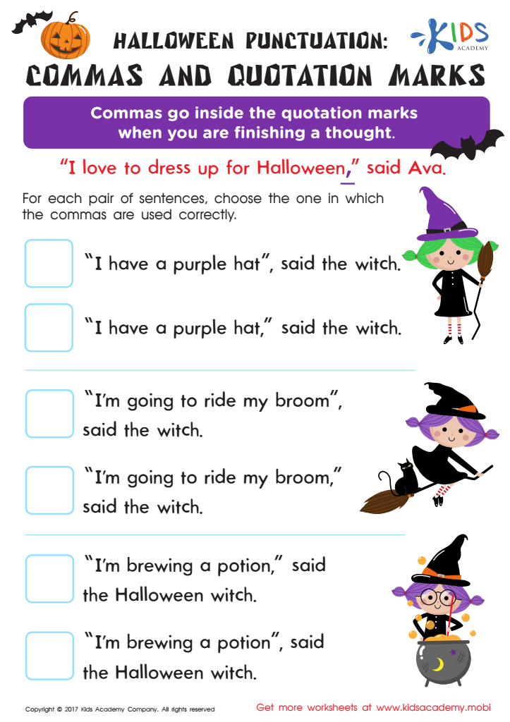 Quotation Marks Worksheet Free Printable PDF For Kids