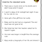 Redundant Words Worksheets Free English Worksheets
