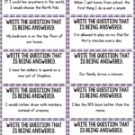 Restating The Question Practice Worksheet