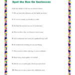 Run On Sentence Worksheets