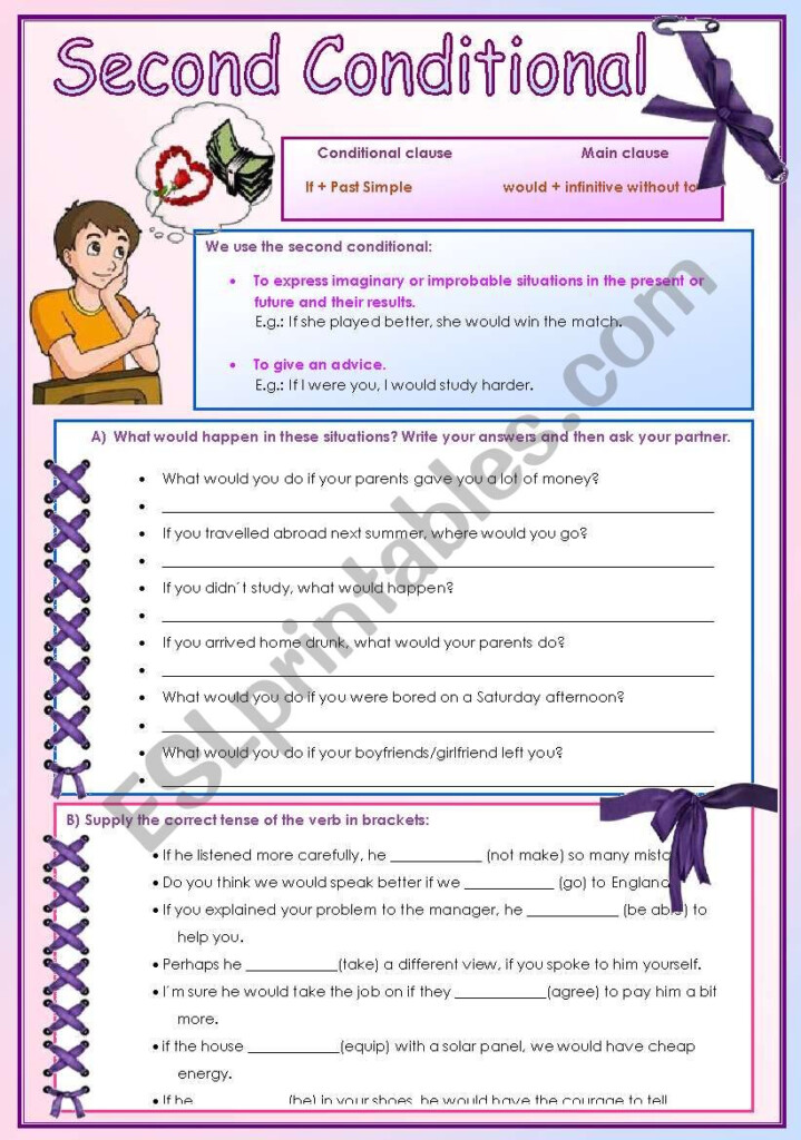 Second Conditional ESL Worksheet By Vanda51