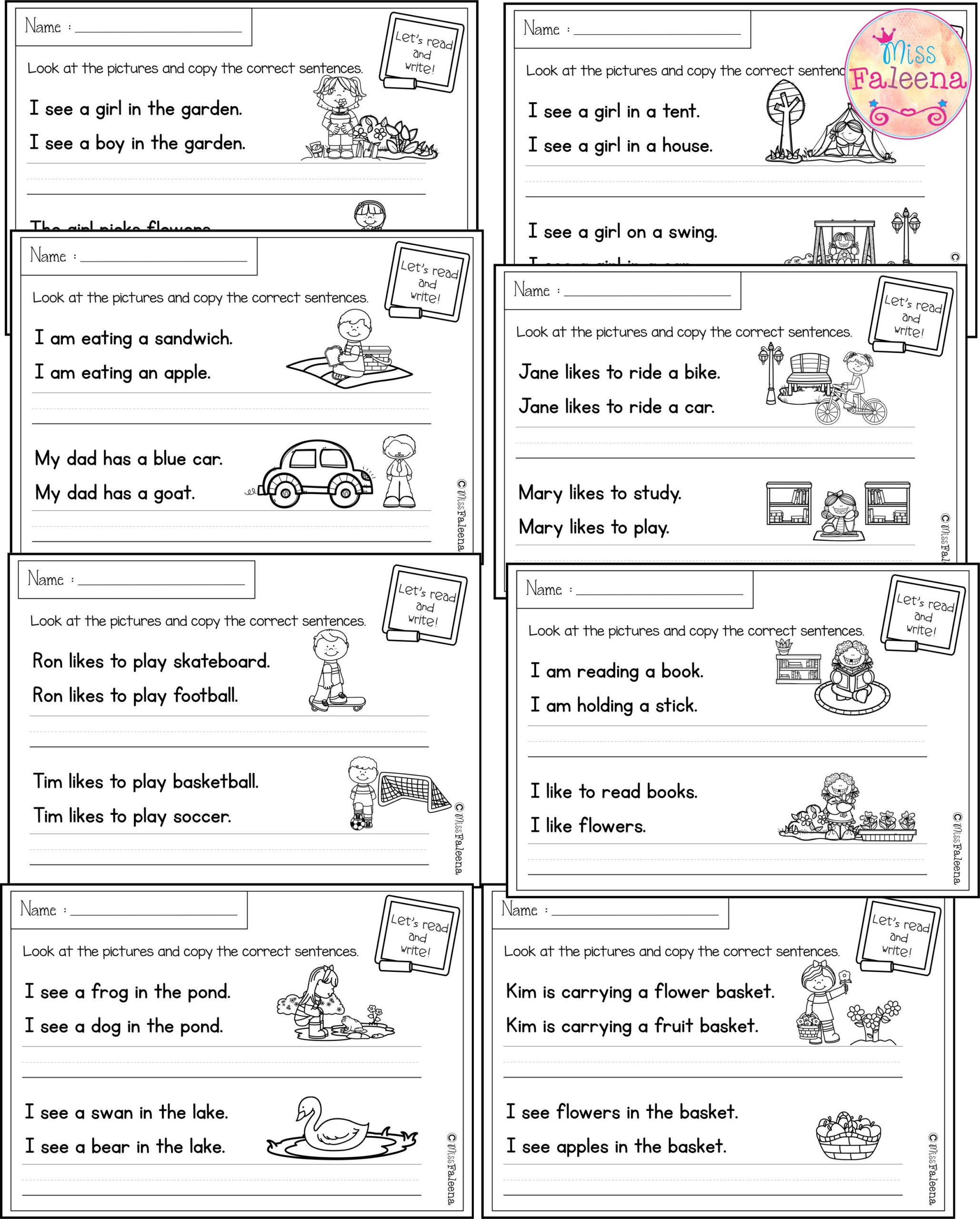 Second Grade Sentences To Write