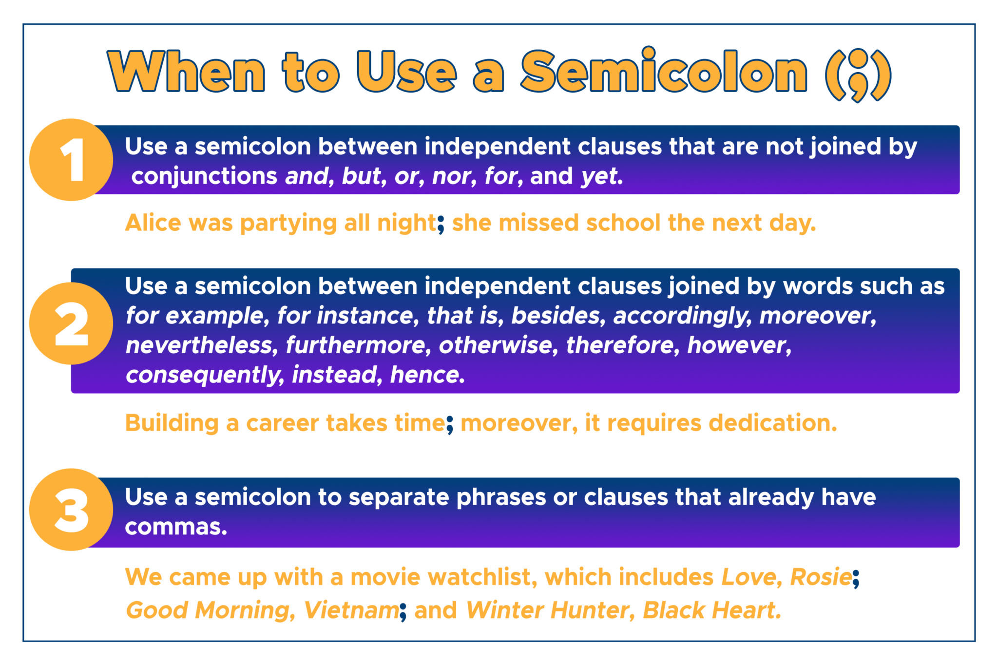 Semicolon The Combination Punctuation Curvebreakers