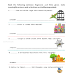 Sentence And Fragment Printable Worksheets For Grade 2 Kidpid