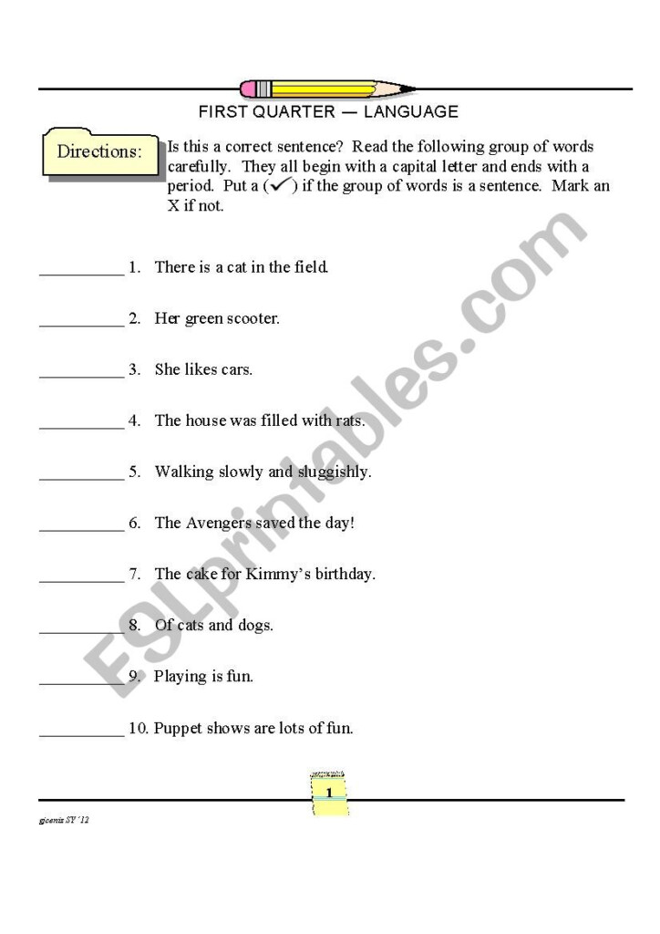 Sentence And Phrases ESL Worksheet By Gjceniz