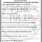 Sentence Construction Worksheets