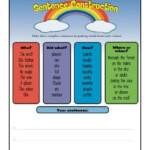 Sentence Construction Worksheets For 1st And 2nd Grade Sentence