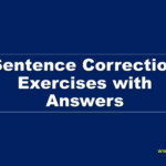Sentence Correction Exercises With Answers PDF Download