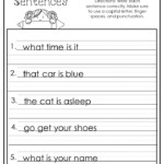 Sentence Correction Worksheet 1st Grade