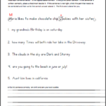 Sentence Correction Worksheets 3rd Grade Worksheets Master