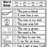 Sentence Cvc Words Worksheet
