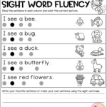 Sentence Fluency Worksheet