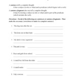 Sentence Or Fragment English ESL Worksheets Pdf Doc