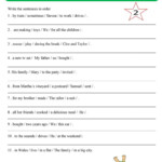 Sentence Order Worksheet