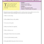 Sentence Patterns Sentence Openers Writing Worksheets