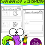 Sentence Scramble Worksheets Kindergarten Literacy Centers Distance