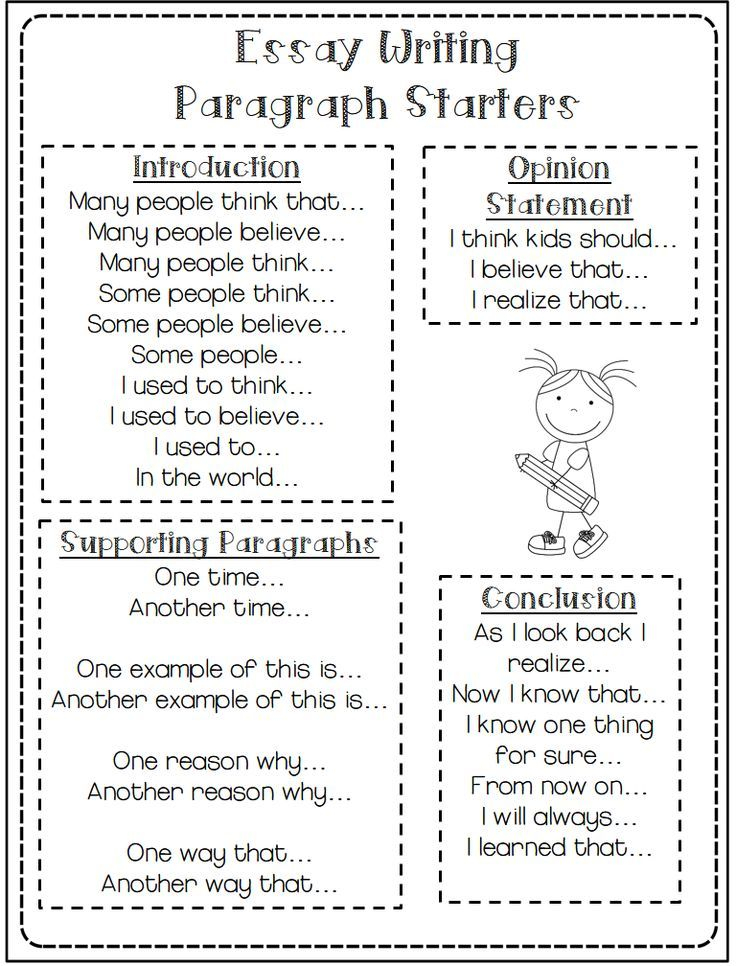 Sentence Starters Worksheets