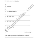 Sentence Stems ESL Worksheet By Howdy