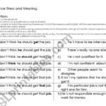 Sentence Stress And Meaning ESL Worksheet By Martha01