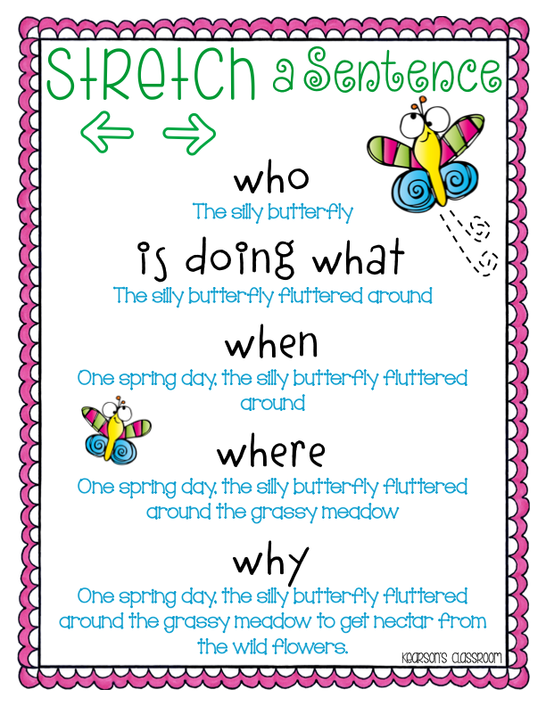 Sentence Stretching Worksheets