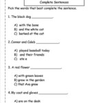 Sentence Writing First Grade Worksheets