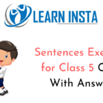 Sentences Exercise For Class 5 CBSE With Answers