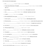 Shared Fill in the Blank Sentences Worksheet Worksheets