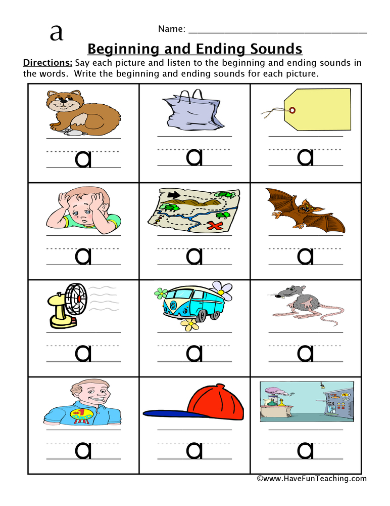 Short A Beginning And Ending Sounds Worksheet Have Fun Teaching