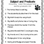 Simple And Complete Subjects And Predicates Worksheets