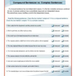 Simple Compound And Complex Sentences Worksheet