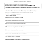 Simple Compound And Complex Sentences Worksheet With Answer
