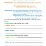 Simple Compound And Complex Sentences Worksheets