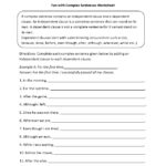 Simple Compound Complex Sentences Worksheet