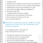 Simple Compound Complex Worksheet