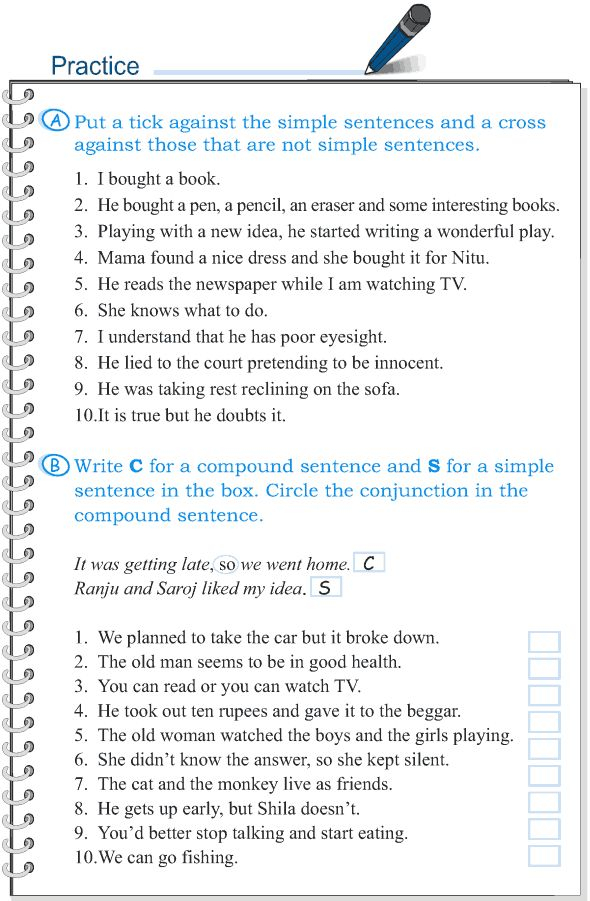 Simple Compound Complex Worksheet