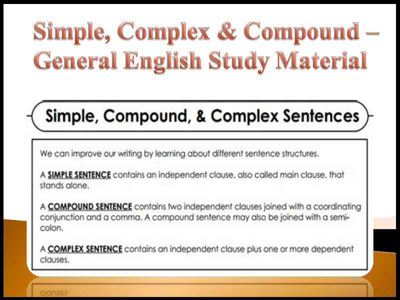 Simple Compound Complex Worksheet
