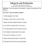 Simple Subject And Predicate Worksheets With Answers