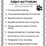 Simple Subject And Predicate Worksheets With Answers