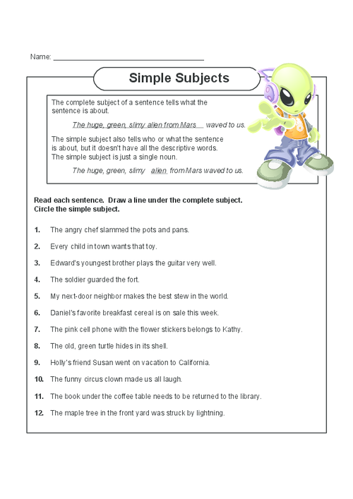 Simple Subjects KidsPressMagazine
