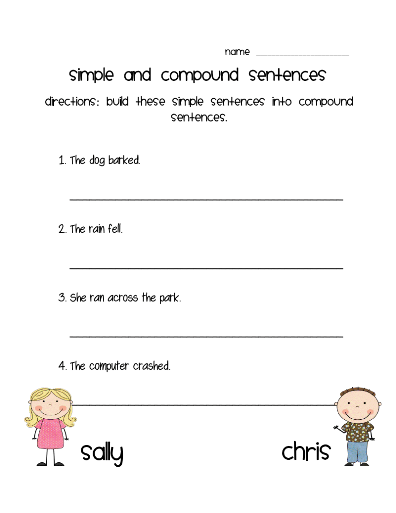 Simple To Compound Sentences Worksheet