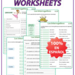 Spanish Question Words Worksheets Woodward Spanish