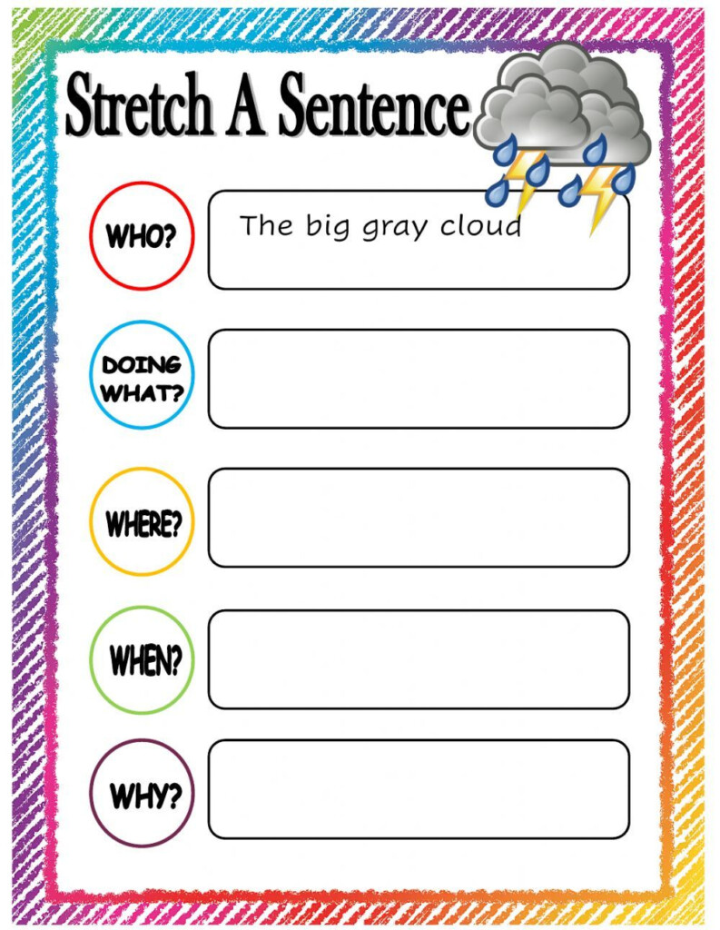 Stretch A Sentence Worksheets