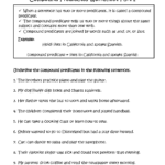 Subject And Predicate Worksheets Compound Predicate Worksheet Part 1