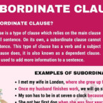 Subordinate Clause Examples And Definition Of Subordinate Clauses