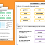 Subordinating Conjunctions Worksheet