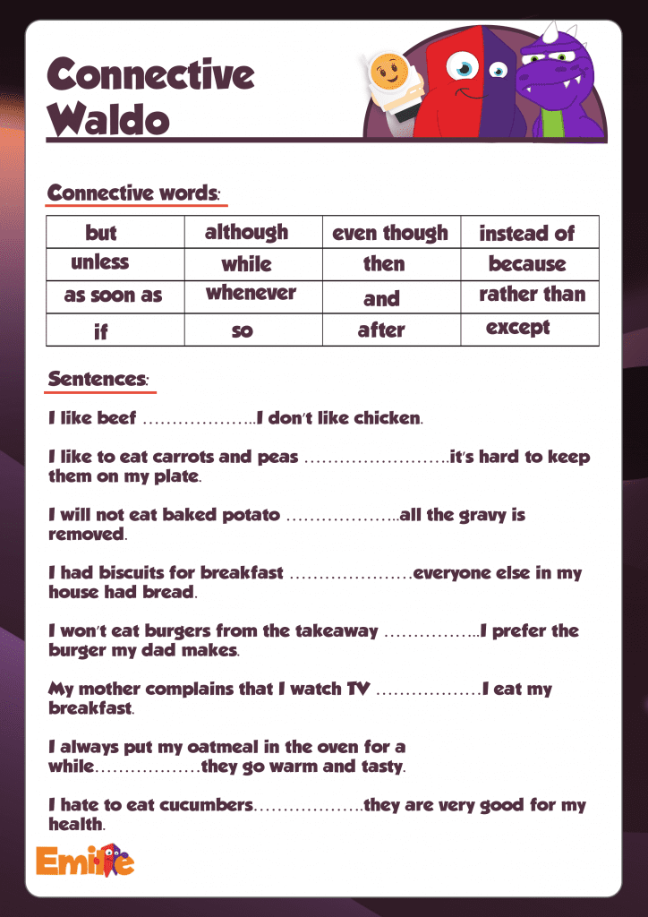 Teaching Connectives 5 Activities And Worksheets For The Classroom