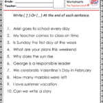 Telling Sentence Worksheet Grade 1