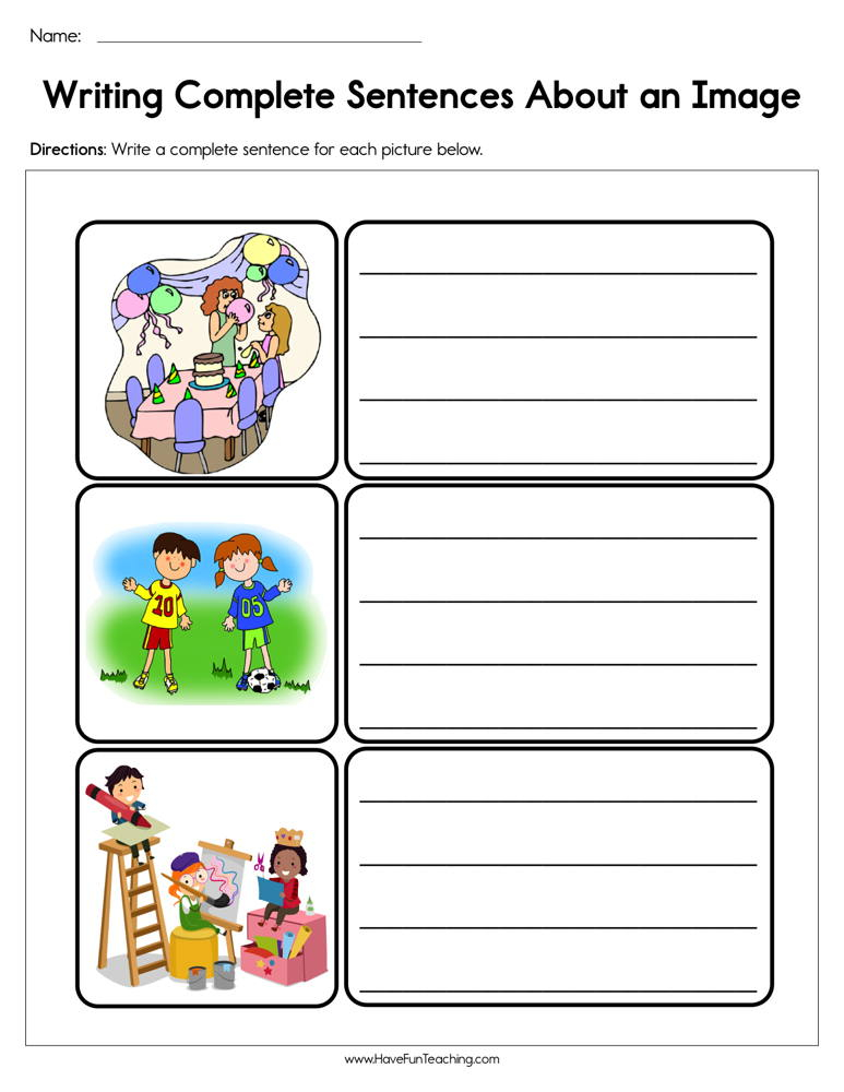 Third Grade Sentences Worksheets Have Fun Teaching